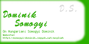 dominik somogyi business card